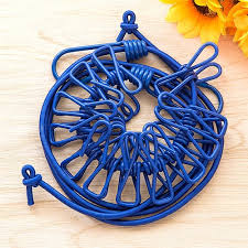 Pack of 2 Plastic Clothesline Retractable Laundry Drying Rope for Indoor/Outdoor Use - Compact Design for Camping & Travel