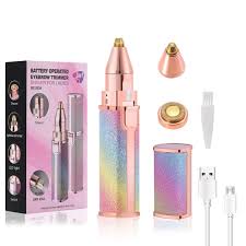 2 In 1 Flawless Eyebrow Hair Remover Stylish & Fashionable Rechargeable Facial Hair Trimmer For Women