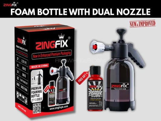 Zingfix Foam Bottle Spray With Dual Nozzle with Free 100ML Foam Shampoo
